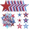 224 Pieces Red White Blue Glitter Stars Patriotic Foam Stickers 4th of July Decorations Christmas Kid's Arts Craft